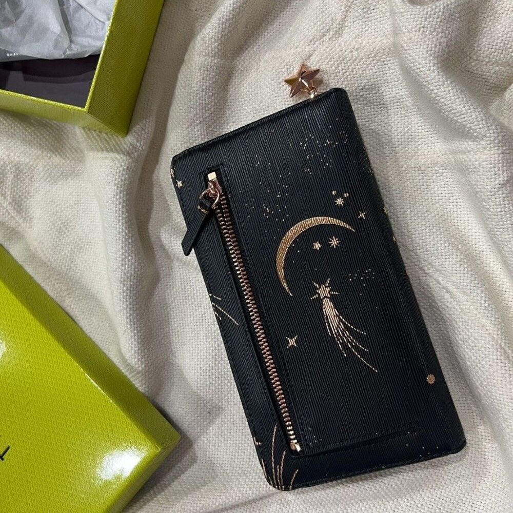 Ted Baker London Palome Moonstone Zip Wallet Star Moon Celestial NEW - Picture 4 of 10